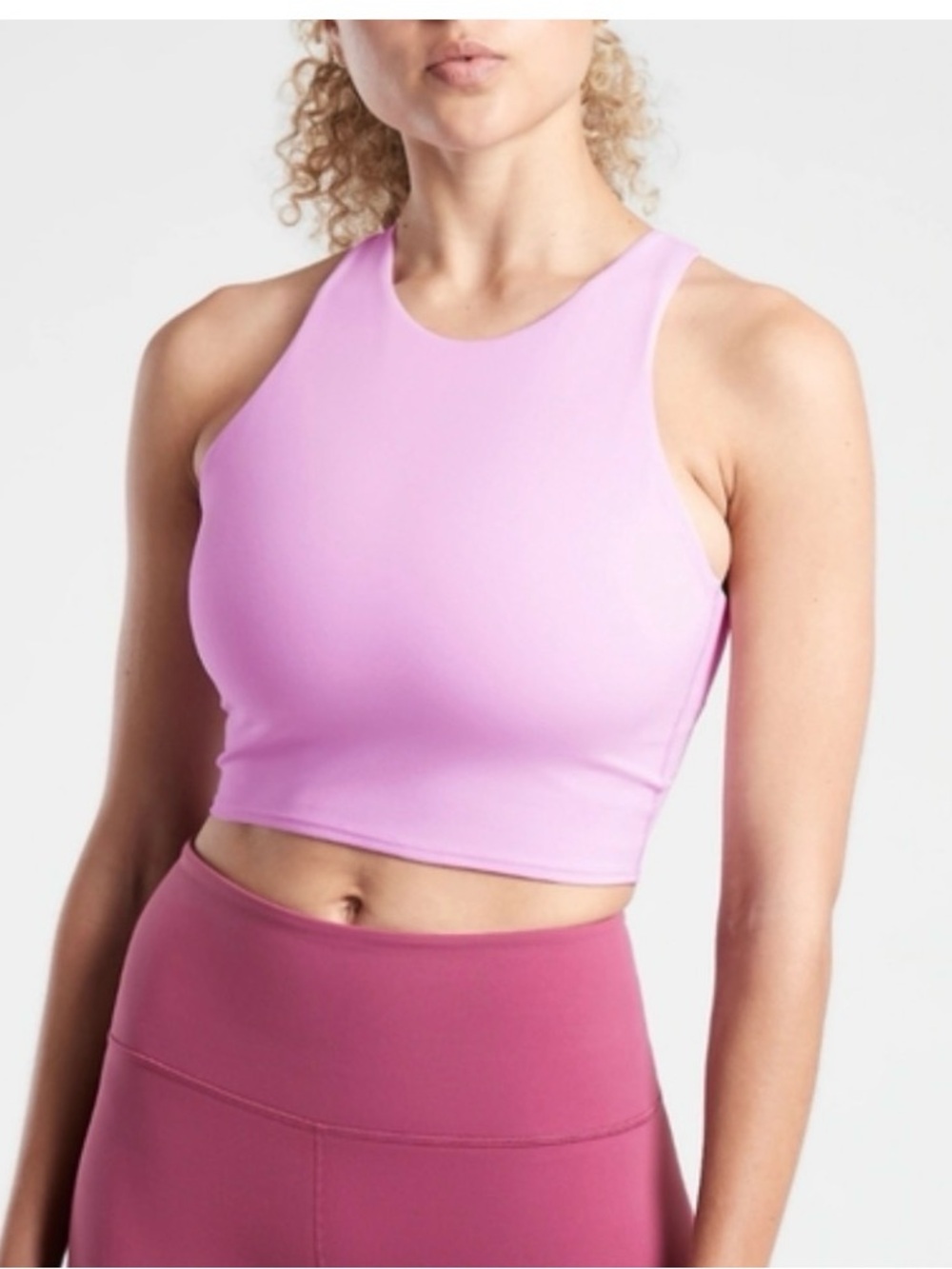 Athleta Conscious CropTank Powervita Opaque Lilac size Medium A-C